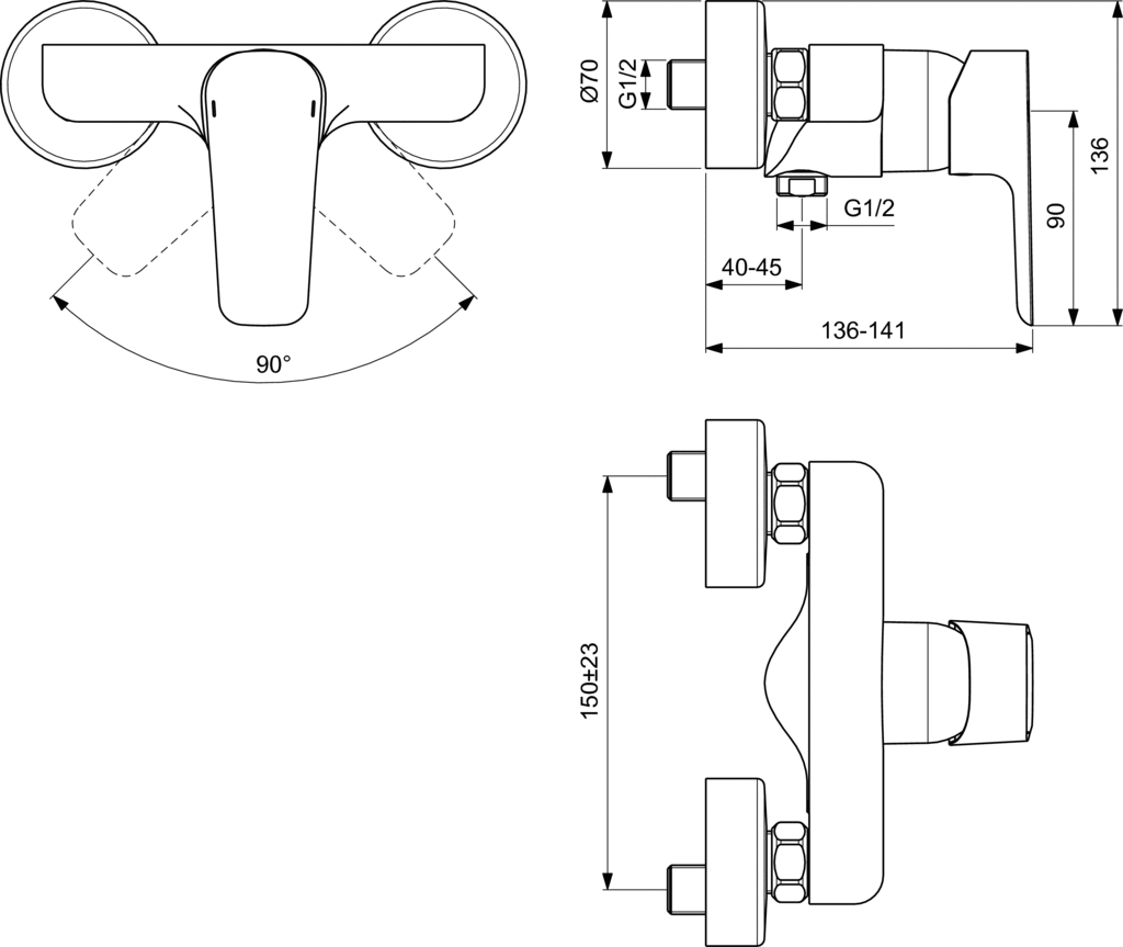 Смеситель для ванны Ideal standard - фото №9