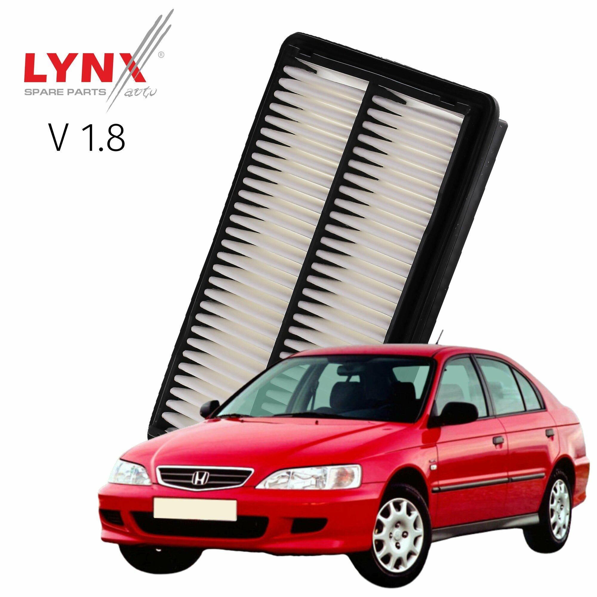 Фильтр воздушный Honda Accord (6) / Хонда Аккорд 1997 1998 1999 2000 2001 2002 V1.8 F18B2 / 1шт LYNXauto