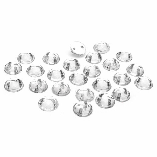 Стразы пришивные, акриловые, 6мм, 25шт/упак (круглые) Astra &Craft (N38 прозрачный)