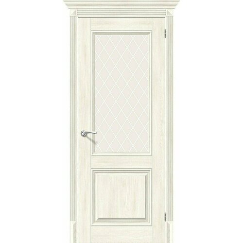 Дверь Классико-33 / Цвет Nordic Oak / Стекло White Сrystal / Двери Браво