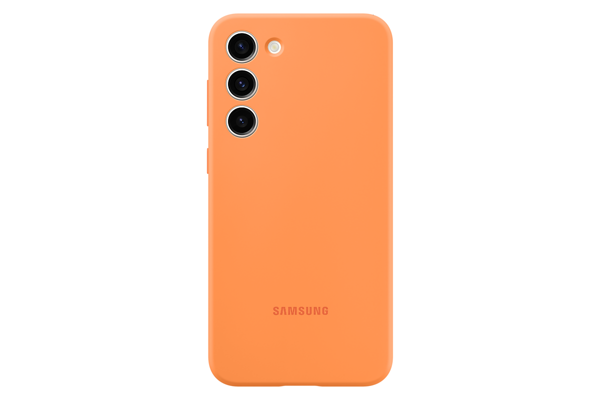 Чехол-накладка Samsung Silicone Case S23+, оранжевый