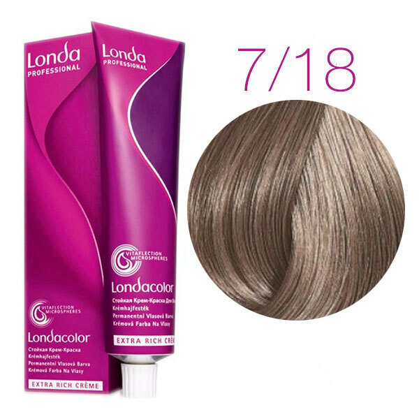 Londa Professional Londacolor Стойкая краска для волос 60 мл - Лонда Колор 7/18 Жареный миндаль
