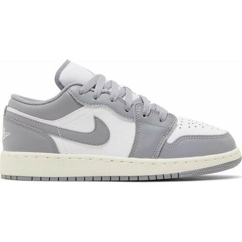 фото Кроссовки nike air jordan 1 low, размер 5.5 us, белый, серый