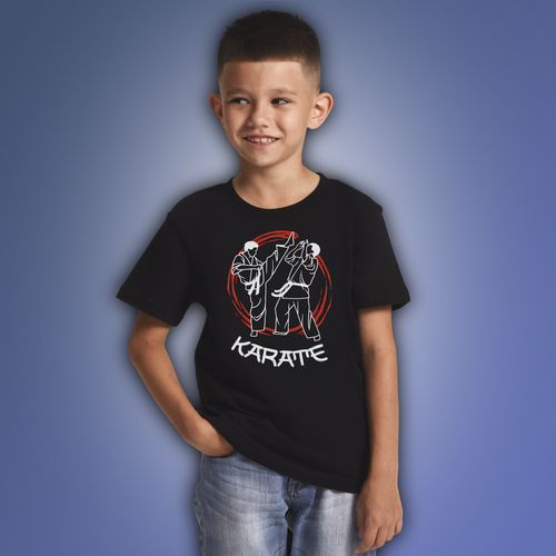 фото Футболка aika, размер 140, черный