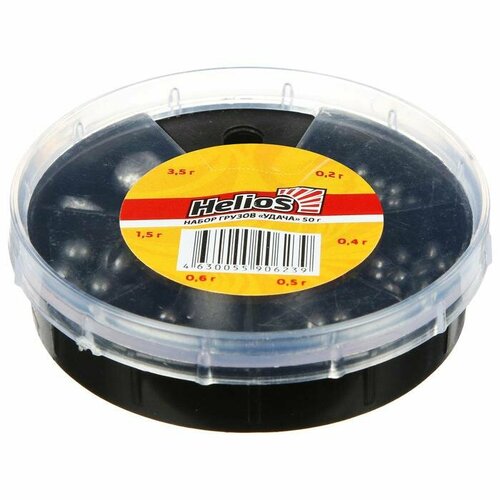 фото Набор грузов рыболовных helios "удача" 50 г, свинец (230517)