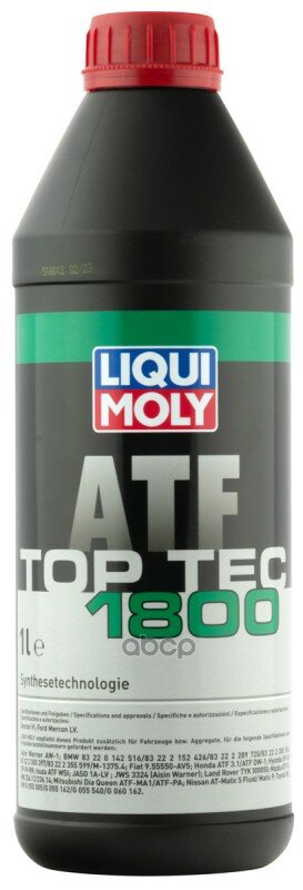 Liquimoly Top Tec Atf 1800 (1L)_Жидкость Гидравлическая! Синт Dexron Vi, Mercon Lv LIQUI MOLY арт. 3687