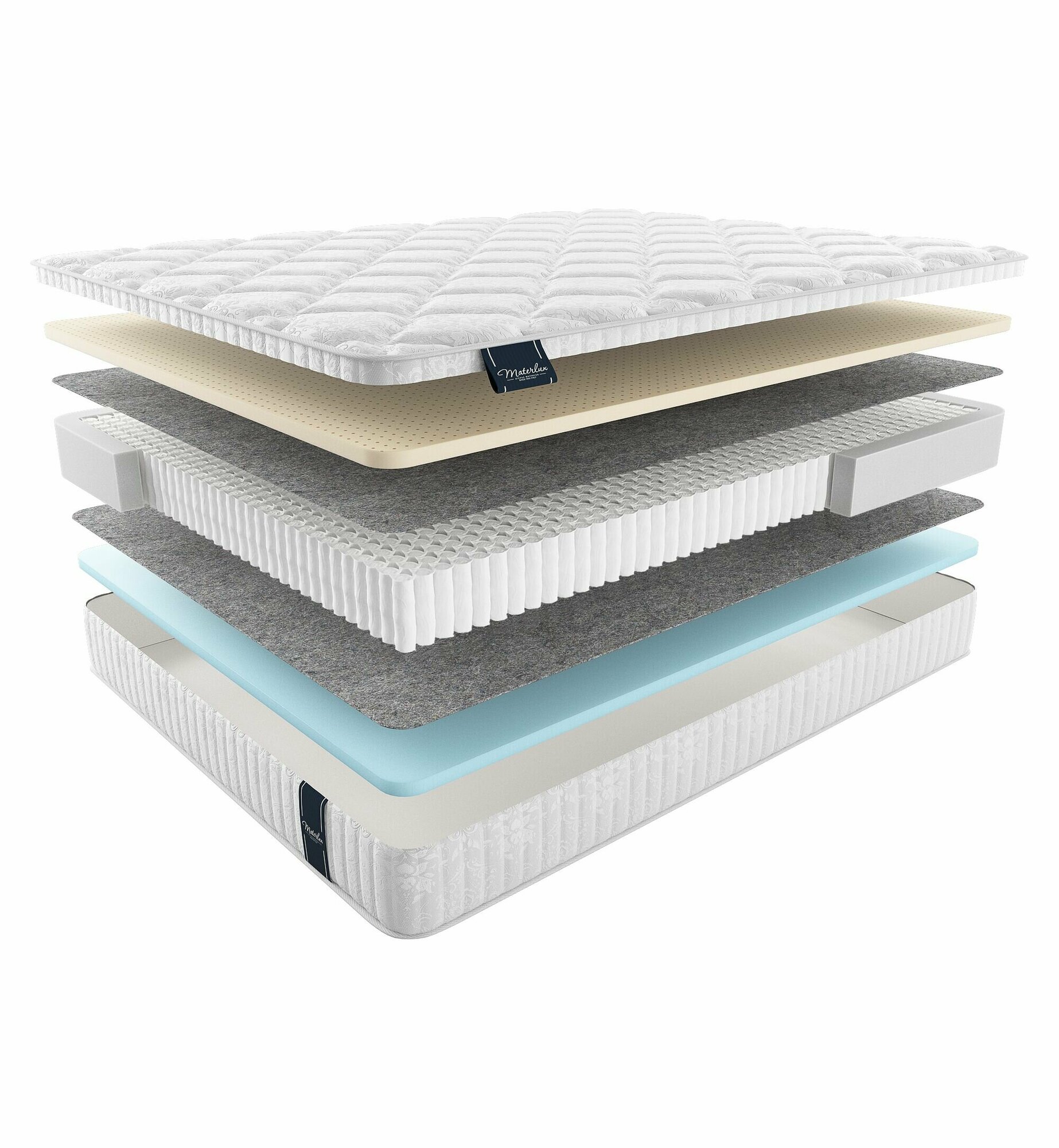 Матрас Materlux Lazio Multi 70х190 высота 20 см анатомический средней жесткости латексный Независимые пружины