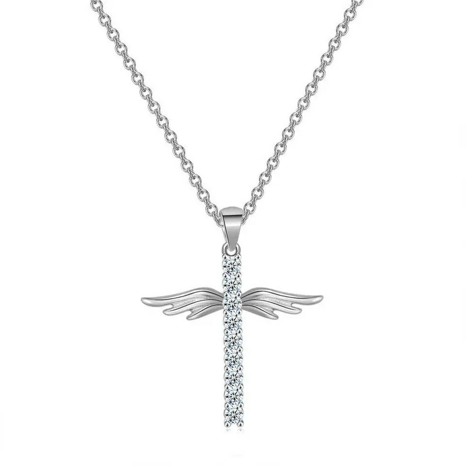 Славянский оберег, крестик Azimut C.O. Jewelry AND Accessories, циркон, серебристый