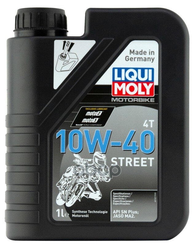 Liqui Moly 10W40 Motorbike 4T (1L)_Масло Моторное! Для Мотоциклов. Синт Api Sl, Jaso Ма 2 LIQUI MOLY арт. 1521