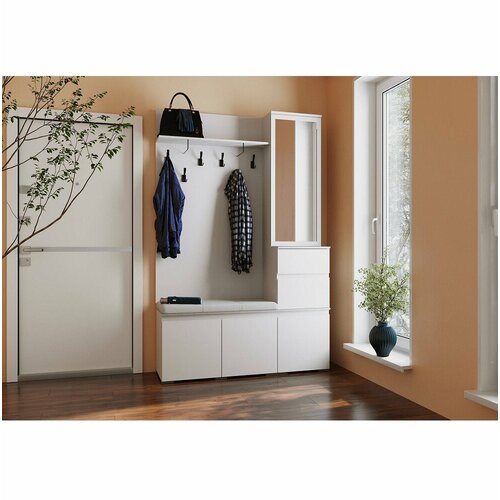 Прихожая Плейона в белом цвете Комплект 1 17227₽