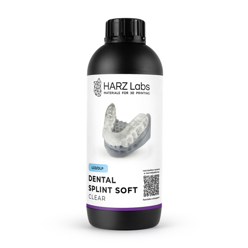 Фотополимер HARZ Labs Dental Splint Soft (1кг) фотополимер harz labs dental splint soft 1кг