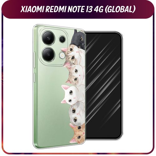 Силиконовый чехол на Xiaomi Redmi Note 13 4G (Global) / Сяоми Редми Нот 13 4G Котики, прозрачный силиконовый чехол на xiaomi redmi note 13 4g global сяоми редми нот 13 4g мои языковые способности прозрачный