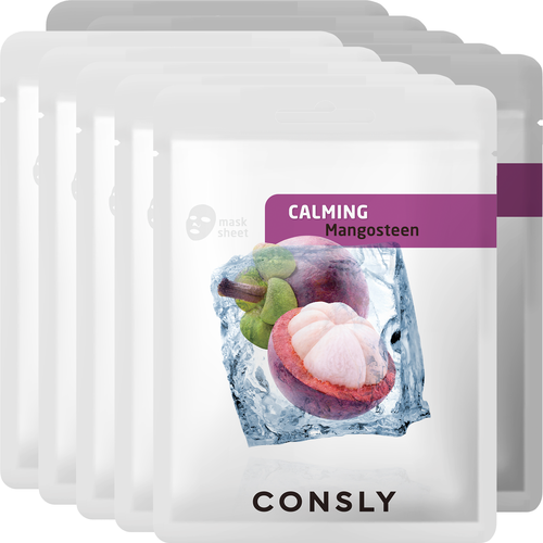 Успокаивающая тканевая маска с экстрактом мангостина Consly Mangosteen Calming Mask Pack, 20 мл *10 шт успокаивающая тканевая маска с экстрактом мангостина 20мл consly mangosteen calming mask pack 20ml