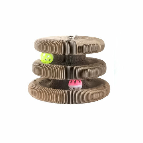 Когтеточка для кошек из гофрокартона SkyRus Organic Ball большая 32х32х10см 1054₽