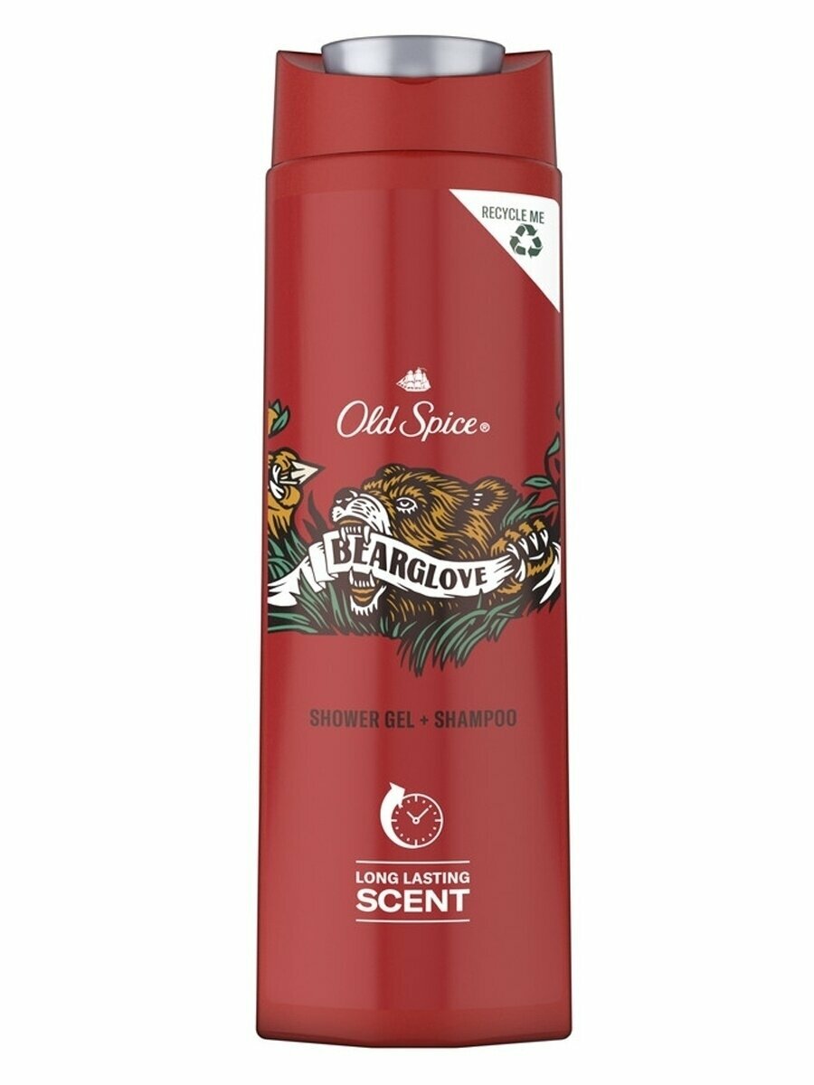 Old Spice Гель для душа + шампунь 2в1 Bearglove 400мл