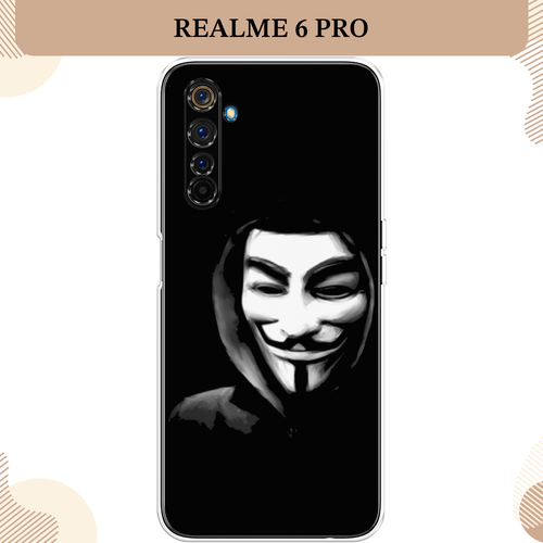 Силиконовый чехол Анонимус на Realme 6 Pro / Реалми 6 Про силиконовый чехол на realme 6 pro реалми 6 про доберман