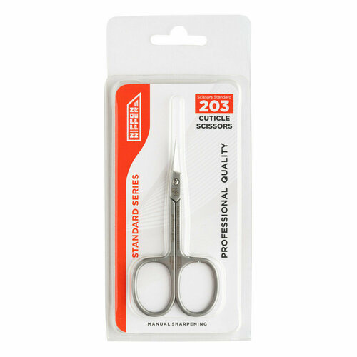 Nippon Nippers Ножницы маникюрные для кутикулы / Standard NN_S-203, ручная заточка, 94 мм
