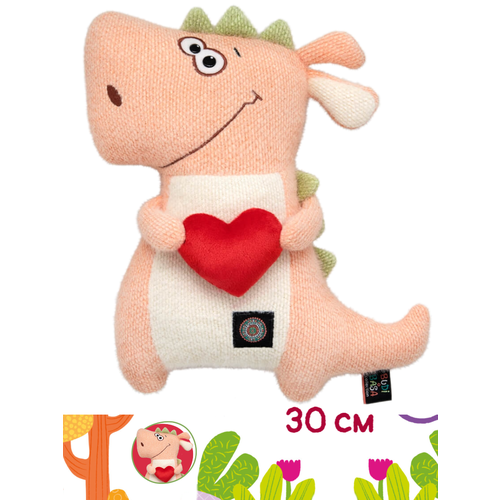 фото Игрушка-подушка мягкая дракончик-девочка микаэлла 30 см цвет лососевый budi basa ds30-027 budi basa collection