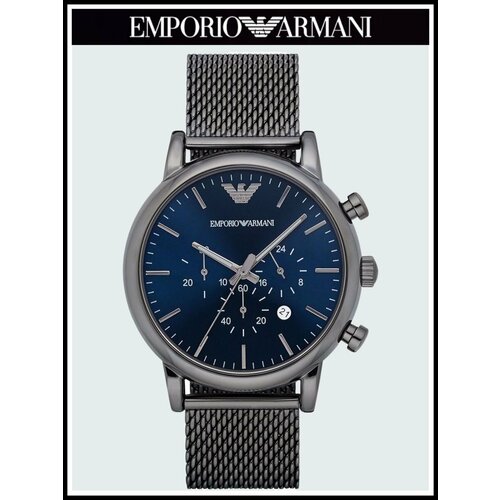 фото Наручные часы emporio armani luigi, серый, синий