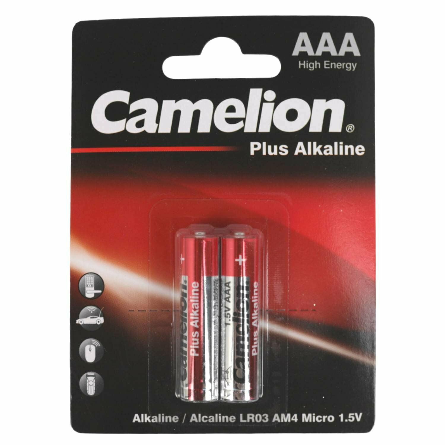 Элемент питания Camelion Plus Alkaline, LR03, 2 шт