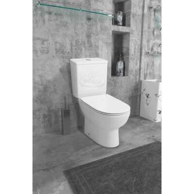 фото Напольный унитаз компакт Bolu T-850 с сиденьем с микролифтом