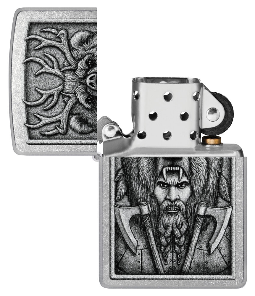 Зажигалка бензиновая Zippo 48731 Barbarian Design - фотография № 4