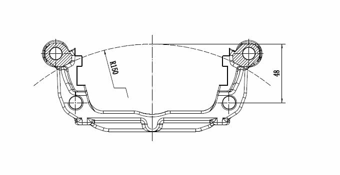 Скоба заднего тормозного суппорта для автомобилей Chevrolet Cruze (09-) CF 350150 TRIALLI
