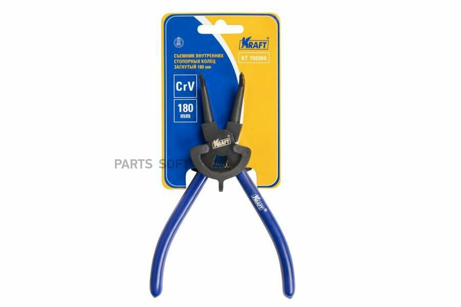 KT700960 KRAFT Съемник стопорных колец внутренних (на сжатие) 180мм гнутый носик (KRAFT)