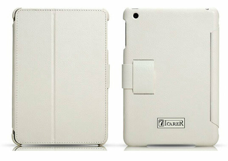 Чехол iCarer Leather Case для iPad mini White (белый) — фото 2