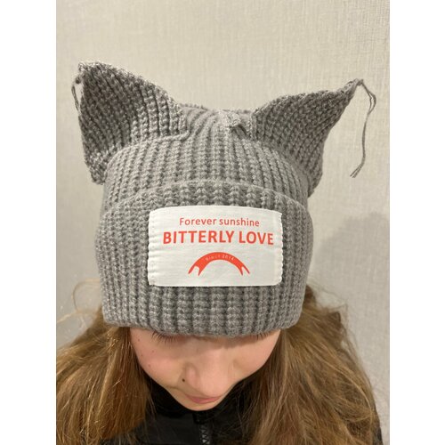 фото Шапка , размер onesize, серый bitterlylove
