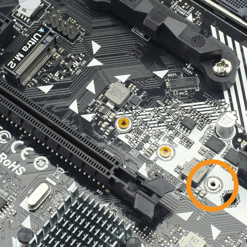Винт со стойкой для крепления M.2 SSD на материнскую плату (резьба М2, стойка 4,5(7,5)мм), чёрный (набор из 2шт.) — фото 10