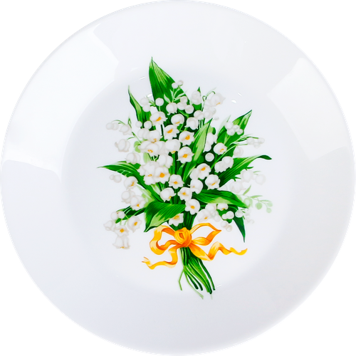 Тарелка десертная Ландыш 18см опал 600₽