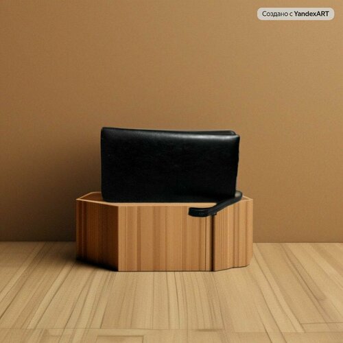 фото Кошелек , фактура гладкая, черный нет бренда