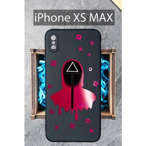 Силиконовый чехол Игра в кальмара 1 для iPhone XS MAX / Айфон XС макс силиконовый чехол печеньки для iphone xs max прозрачный айфон xс макс