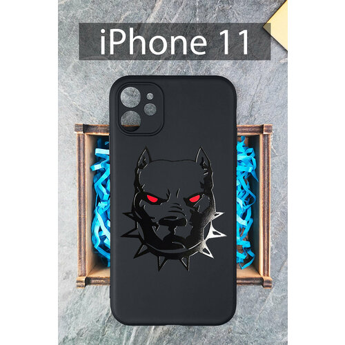 Силиконовый чехол Питбуль для iPhone 11 / Айфон 11