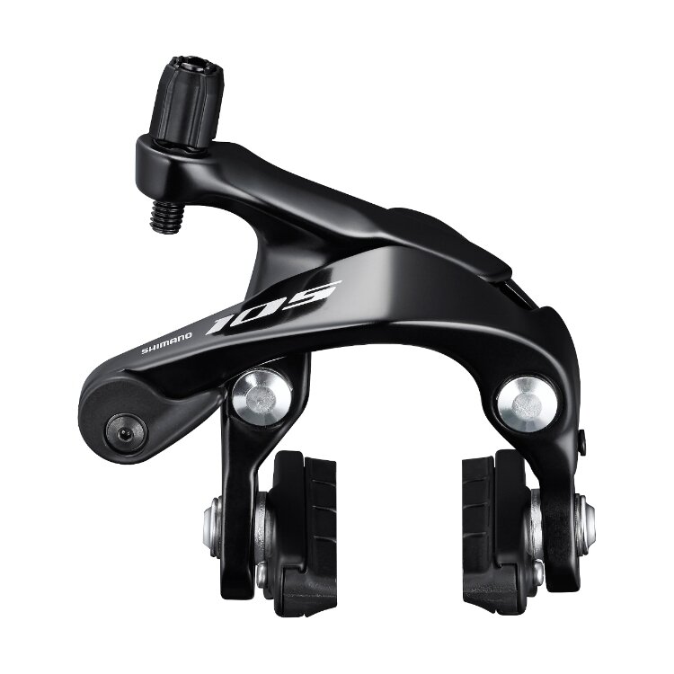 Клещевой тормоз задний Shimano 105 R7000, колодки R55C4, болт 12.8, гайка-трубка 10.5мм