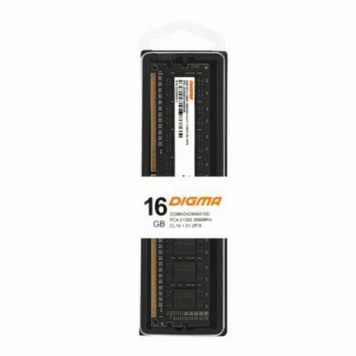 Память DDR4 16Gb 2666MHz Digma DGMAD42666016D RTL PC4-21300 CL19 DIMM 288-pin 12В dual rank 460500₽