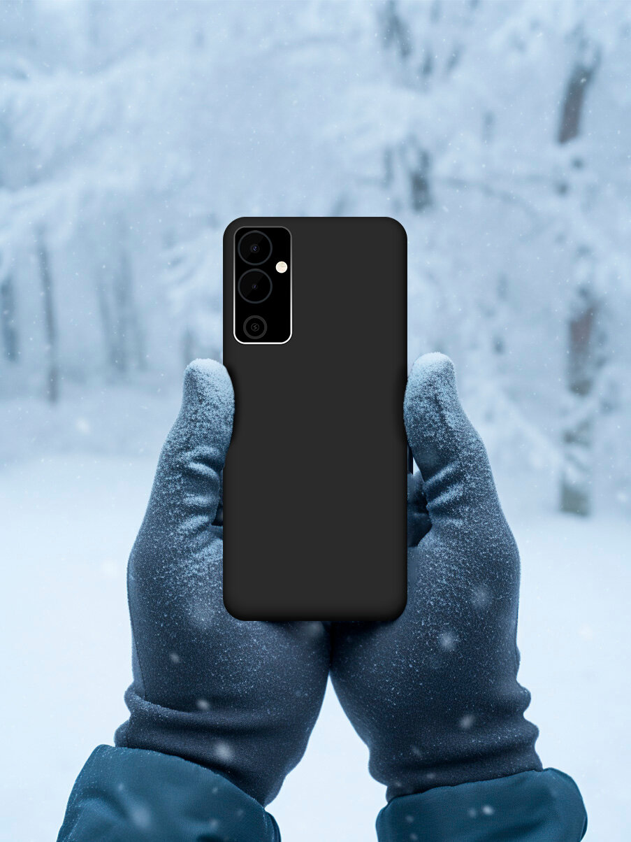 Силиконовый чехол на Tecno Pova Neo 2 / Техно Пова Нео 2 Soft Touch черный — фото 1