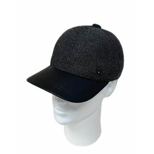 фото Кепка , размер 57, серый, черный шапка-сиб