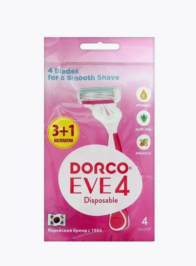 Dorco Станок для бритья EVE 4 женский, 4 штуки