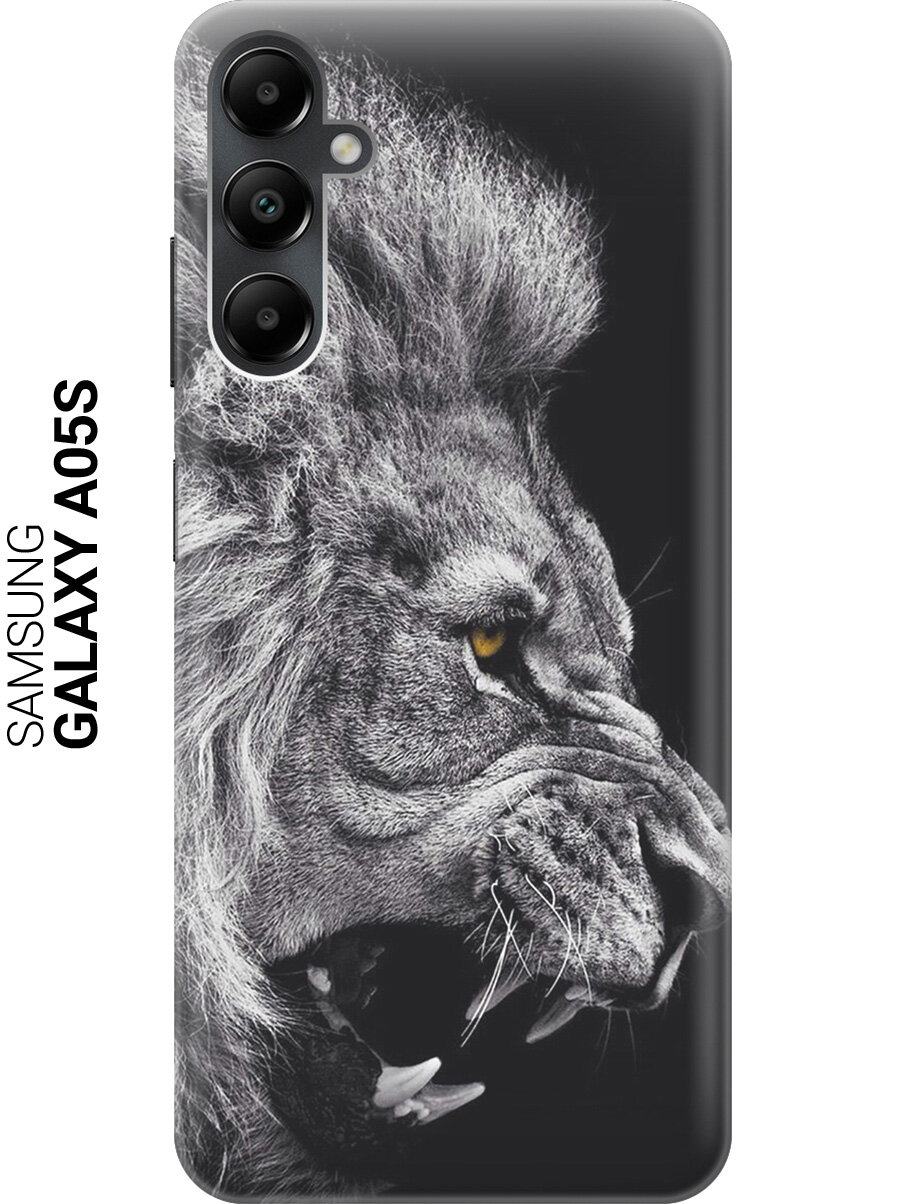 Силиконовый чехол на Samsung Galaxy A05s / Самсунг А05с с рисунком "Морда льва"