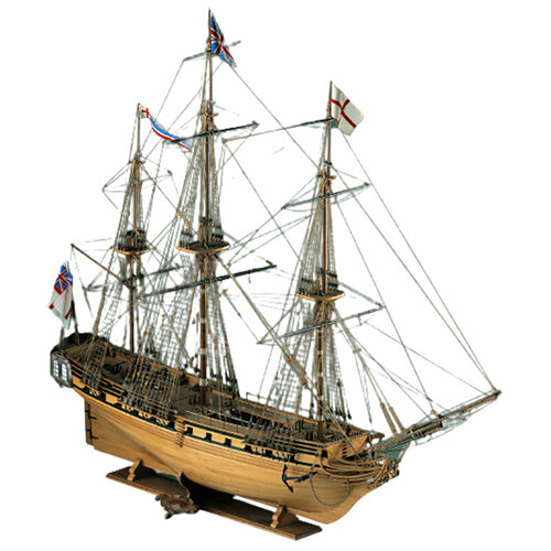Сборная модель корабля из дерева от Corel (Италия), фрегат HMS Unicorn, 840х290х710 мм, М.1:75 сборная деревянная модель корабля от corel италия bellona м 1 100