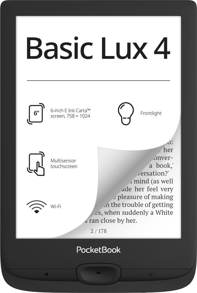 Электронная книга PocketBook 618 Basic Lux 4 Black (PB618-P-WW)