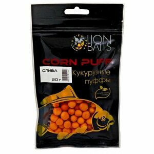 Кукурузные пуффи Corn puff LION BAITS Слива 20гр