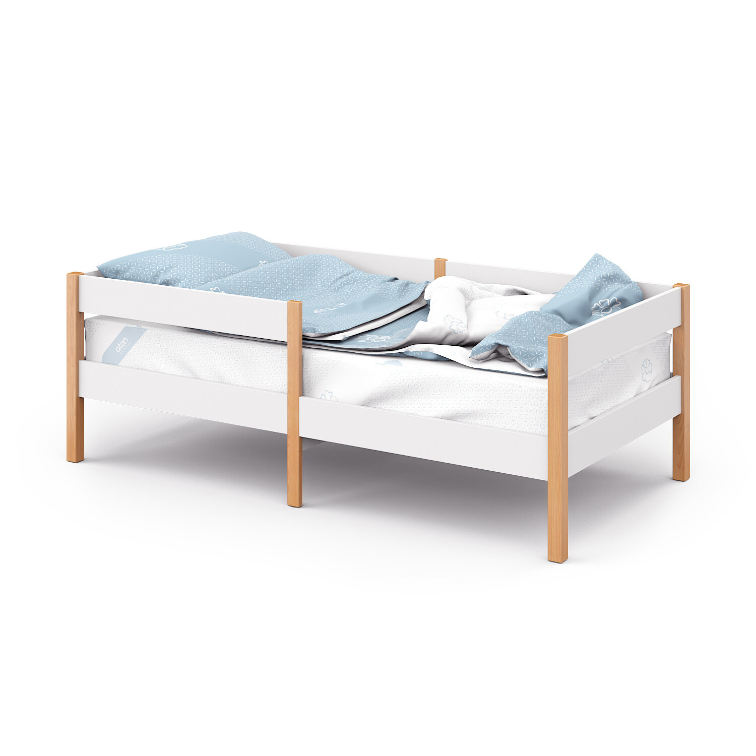 Кровать Baby Master "Софа Сканди", 140х70 см, цвет белый-бук