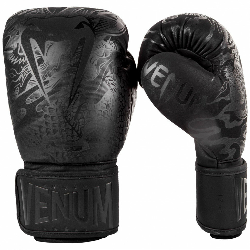 Боксерские перчатки Venum Dragon's Flight 12oz черный