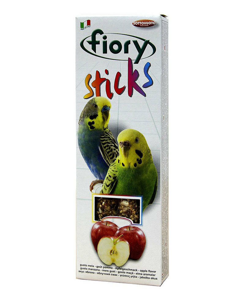 Лакомство Fiory палочки для попугаев Sticks с яблоком, 30г - фото №6