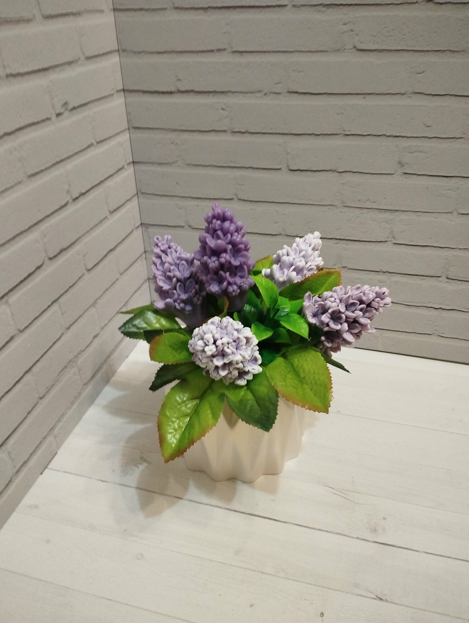 Букет сирени Крафтово мыло ручная работа в кашпо 10х10х20 см