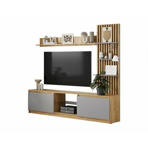 Стенка Бостон НМ-001 - Дуб Крафт золотой Серый Шифер 21195₽