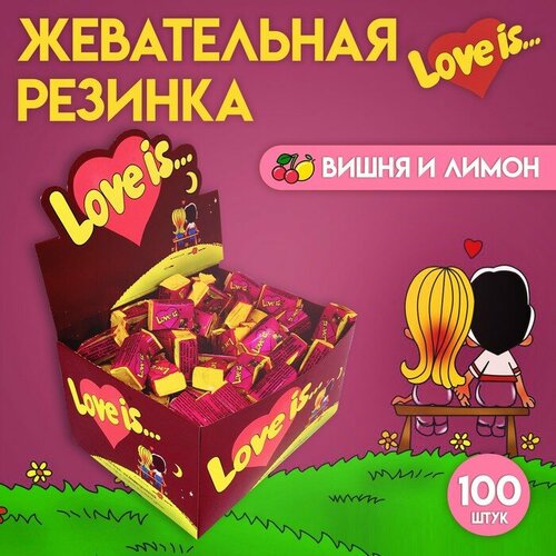 Жевательная резинка Love is «Вишня и лимон», 4,2 г